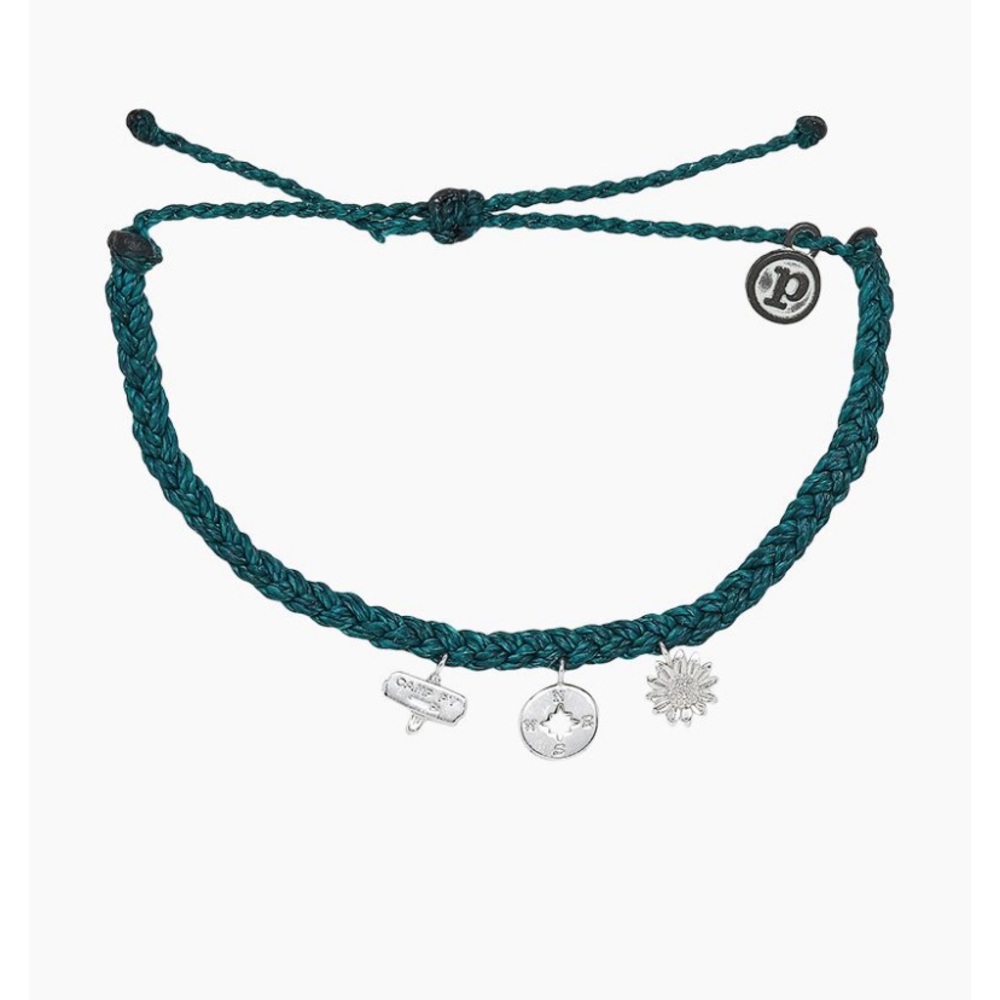 UNISEX - PURA VIDA “Happy Camper Silver Bracelet” super cute perfect to stack.